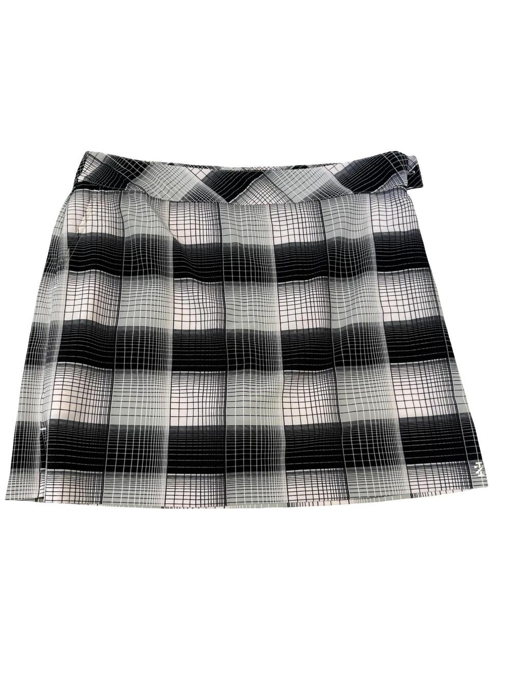 Izod Black & Gray Plaid Golf Skort - Size 10